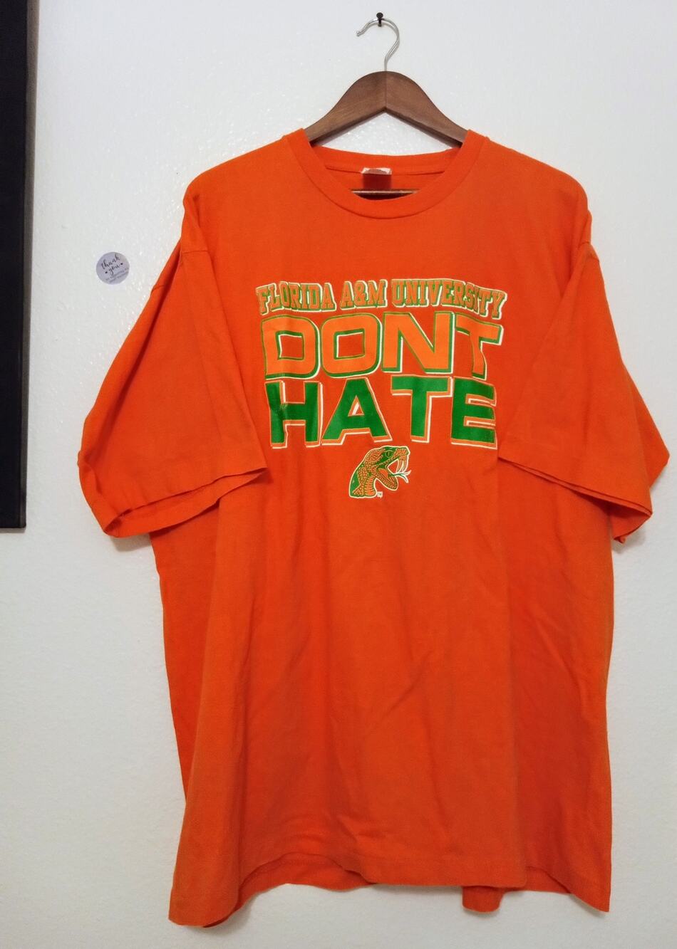 Vintage Florida A&M University Don't Hate Snake Mascot Single Stitch Tee SZ XXL
